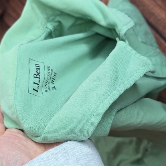 L.L.Bean Men's Green Polo Shirt Slightly Fitted Size XL AO1998 - Picture 7 of 8